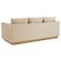 Nervo Modern Mid-Century Upholstered Velvet Sofa w/Gold Frame - Beige by LeisureMod