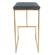 Quincy Leather Bar Stools w/Gold Metal Frame, Peacock Blue - Set of 2 by LeisureMod