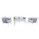 Spencer Modern Light Gray Outdoor Rope Club Chair w/Cushions by LeisureMod