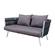 Spencer Modern Black Rope 4 Piece Outdoor Conversation Set by LeisureMod