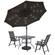 Sierra Gray Modern 9 ft Steel Market Patio Umbrella w/Solar Powered Led & Tilt by LeisureMod