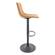 Tilbury Modern Adjustable Bar Stool w/Footrest & 360-Degree Swivel - Light Brown, (Set of 2) by LeisureMod