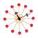 Concordia Modern Design Round Balls Silent Non-Ticking Wall Clock Red by LeisureMod