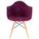 Willow Velvet Eiffel Wooden Base Accent Chair Set of 4 Purple by LeisureMod
