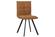 Wesley Modern Leather Dining Chair With Metal Legs, Light Brown by LeisureMod