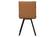 Wesley Modern Leather Dining Chair With Metal Legs, Light Brown by LeisureMod