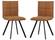 Wesley Modern Leather Dining Chair With Metal Legs, Light Brown by LeisureMod