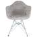 Willow Velvet Eiffel Metal Base Accent Chair, Cloudy Gray by LeisureMod