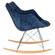 Willow Velvet Eiffel Base Rocking Chair, Navy Blue by LeisureMod