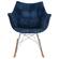 Willow Velvet Eiffel Base Rocking Chair, Navy Blue by LeisureMod