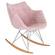 Willow Velvet Eiffel Base Rocking Chair, Pink by LeisureMod