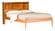 Luna Basic Natural Platform Bed w/Bookcase Headboard by Comfort Pure