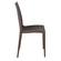 Weave Mace Brown Armless Dining Chair (Set of 4) by LeisureMod