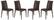 Weave Mace Brown Armless Dining Chair (Set of 4) by LeisureMod