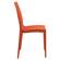 Weave Mace Orange Armless Dining Chair by LeisureMod