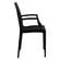 Weave Mace Black Chair w/Arms (Set of 2) by LeisureMod
