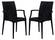 Weave Mace Black Chair w/Arms (Set of 2) by LeisureMod