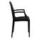 Weave Mace Black Chair w/Arms (Set of 4) by LeisureMod