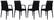 Weave Mace Black Chair w/Arms (Set of 4) by LeisureMod
