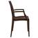 Weave Mace Brown Chair w/Arms (Set of 2) by LeisureMod