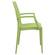 Weave Mace Green Chair w/Arms by LeisureMod