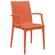 Weave Mace Orange Chair w/Arms by LeisureMod