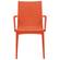 Weave Mace Orange Chair w/Arms (Set of 2) by LeisureMod