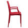 Weave Mace Red Chair w/Arms (Set of 2) by LeisureMod