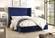 Aiden Navy Blue Velvet Bed by Meridian Furniture