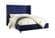 Aiden Navy Blue Velvet Bed by Meridian Furniture