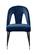 Akoya Navy Blue Velvet Dining Chairs (Set of 2) by Meridian Furniture