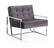 Alexis Grey Velvet Accent Chair by Meridian Furniture