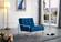 Alexis Navy Blue Velvet Accent Chair by Meridian Furniture