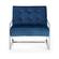 Alexis Navy Blue Velvet Accent Chair by Meridian Furniture