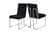 Alexis Black Velvet Dining Chairs (Set of 2) by Meridian Furniture