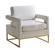 Amelia White Leather Accent Chair by Meridian Furniture