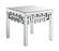 Aria White Glass End Table by Meridian Furniture