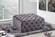 Ariel Grey Velvet Ottoman Bench by Meridian Furniture