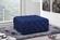 Ariel Navy Blue Velvet Ottoman Bench by Meridian Furniture