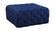 Ariel Navy Blue Velvet Ottoman Bench by Meridian Furniture