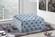 Ariel Sky Blue Velvet Ottoman Bench by Meridian Furniture
