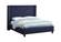 Ashton Navy Blue Linen Bed by Meridian Furniture