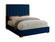 Becca Navy Blue Velvet Bed by Meridian Furniture