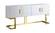 Beth White & Gold Wood Buffet Console Table by Meridian Furniture
