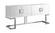 Beth White & Chrome Wood Buffet Console Table by Meridian Furniture