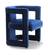 Blair Navy Blue Velvet Accent Chair by Meridian Furniture