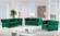 Bowery Green Velvet Loveseat by Meridian Furniture