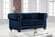 Bowery Navy Blue Velvet Loveseat by Meridian Furniture
