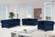 Bowery Navy Blue Velvet Loveseat by Meridian Furniture