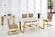 Cameron Gold Stainless Steel Dining Table by Meridian Furniture
